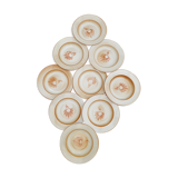 Série de 9 assiettes creuses grès de l'étang