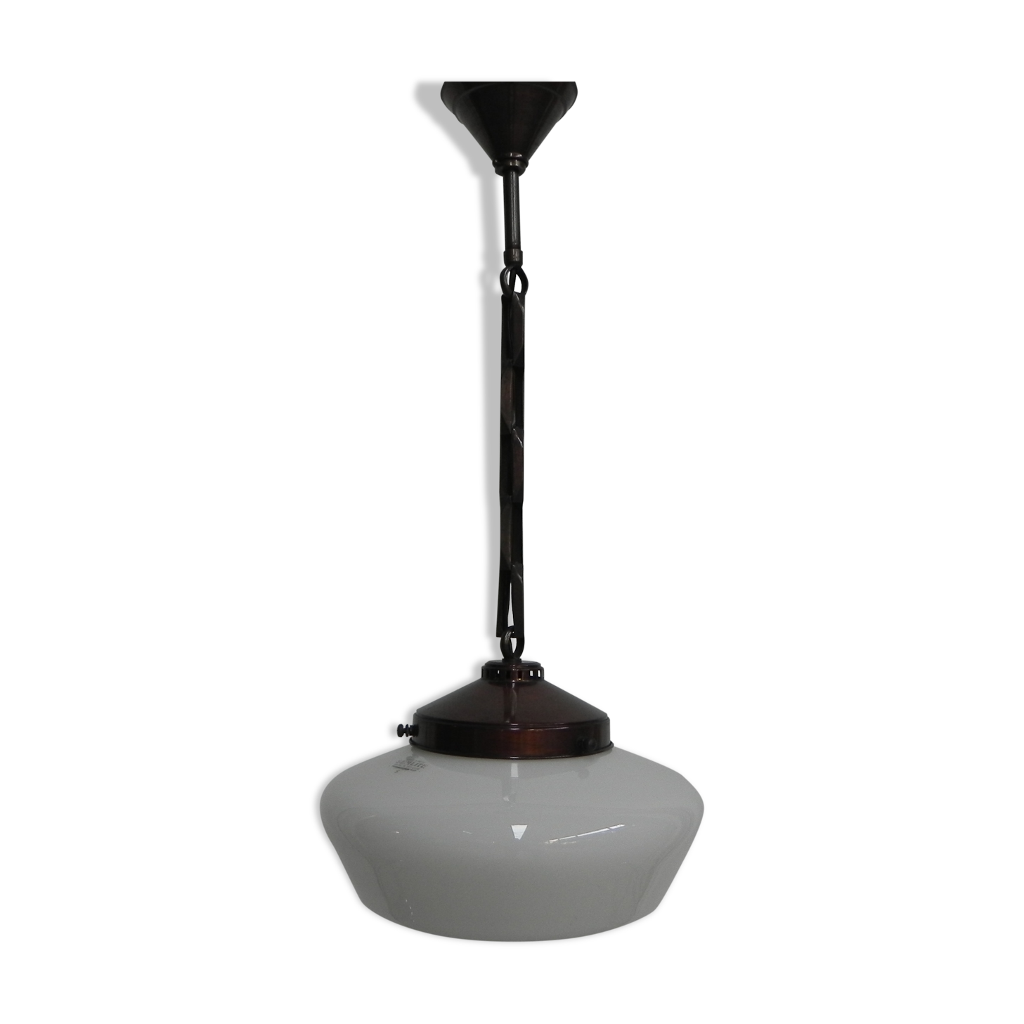 Art Deco hanging lamp on chain