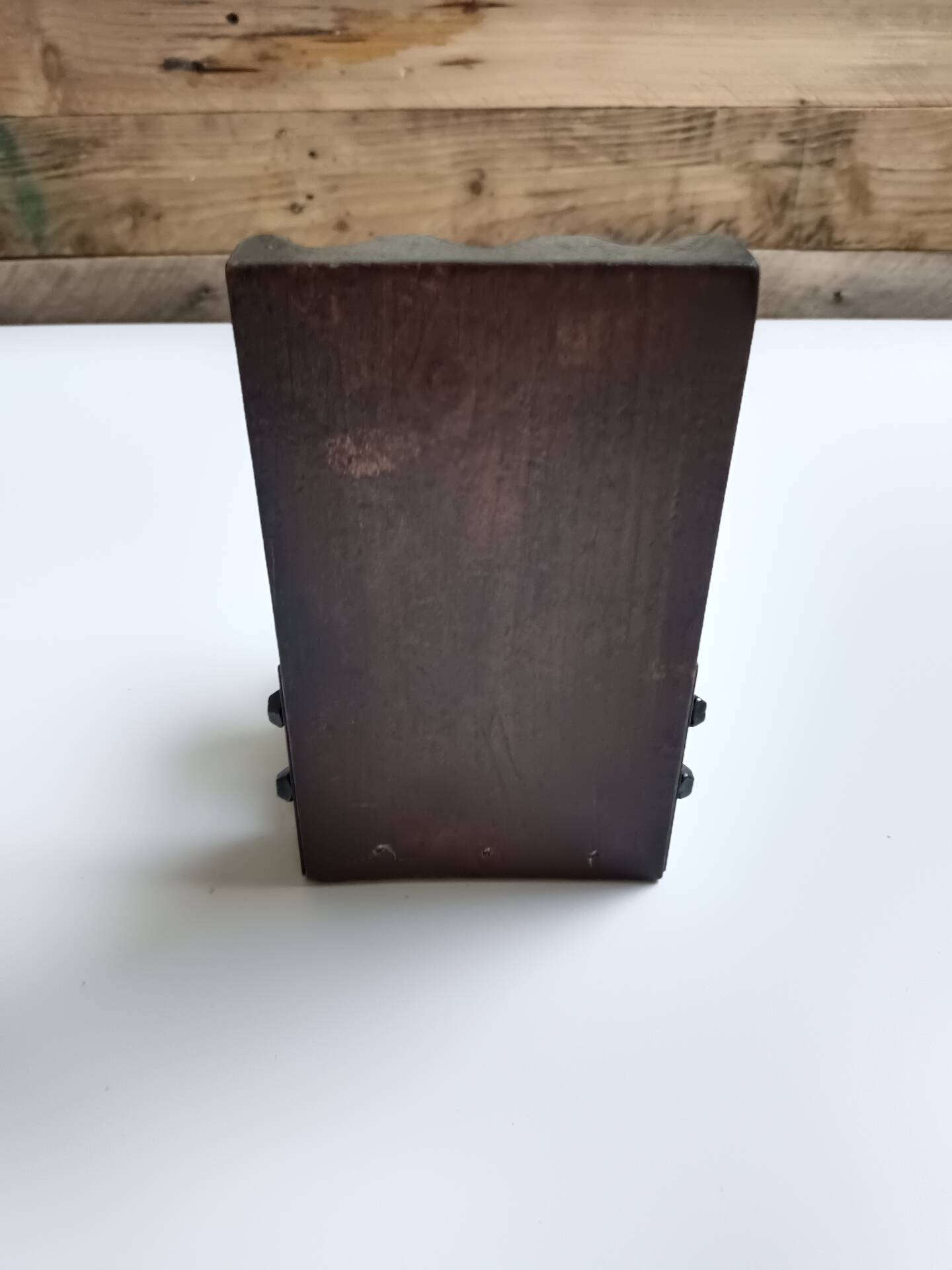 Wooden bookends globe world map