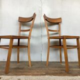 Paire de chaises bistrot troquet Fischel 1950