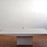 Travertine coffee table, 1980s