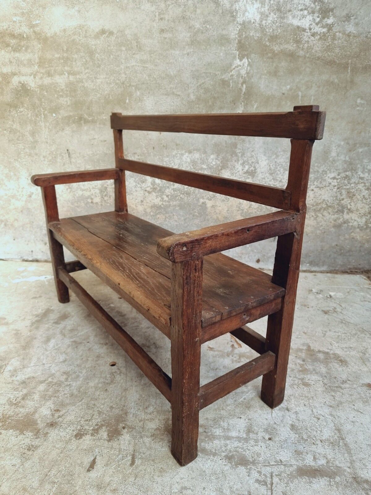 Antique oak bench hall bench 105 cm