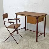 Vintage 80's children's desk and armchair