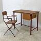 Vintage 80's children's desk and armchair