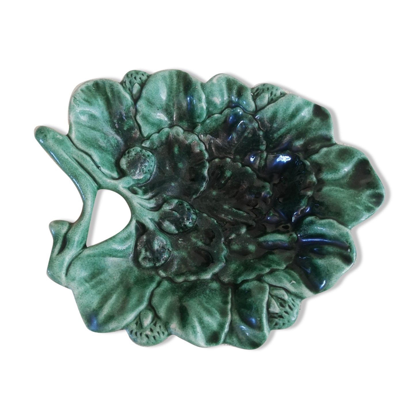 Pocket empty in vintage strawberry shaped slurry