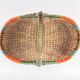 Rattan blade basket, circa 50-70