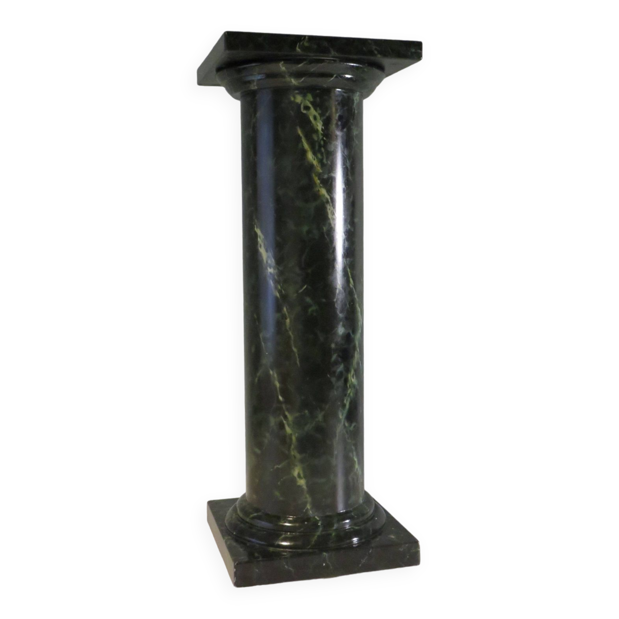Faux marble column, base, mid-20th century.