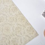 Beige Geometric Oushak Turkish Rug sku 3123