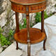 Small side table in precious wood marquetry in the Louis XV style.