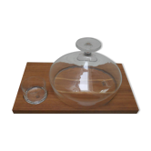 Cheese platter and its boussu crystal bell