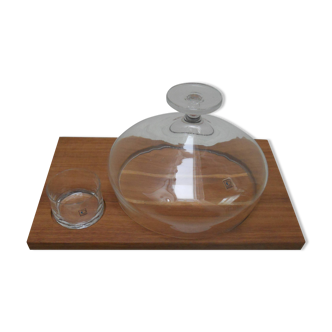 Cheese platter and its boussu crystal bell