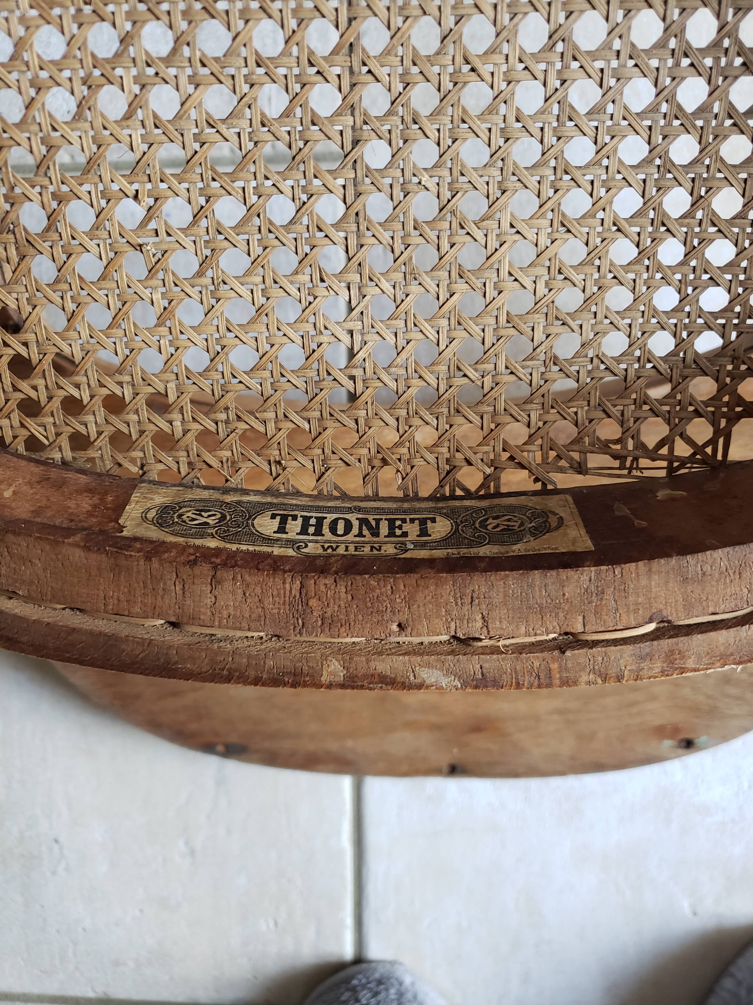 Thonet high canne chair