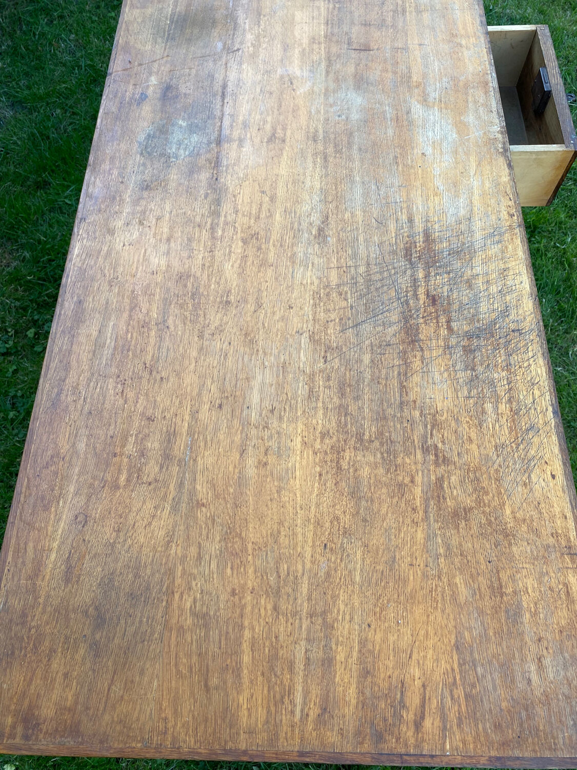 Vintage school teacher's desk