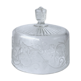Cloche à fromage en verre moulé art déco