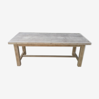 Table de ferme en orme bois brut