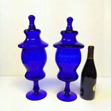Large Murano Blue Glass Vases, 1960s, set of 2