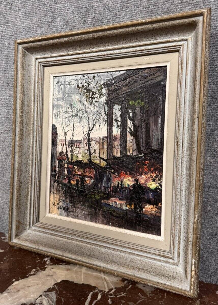 Yves Gonec – Animated view of Paris Oil on canvas signed at the bottom left