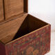 Antique chest painted vermilion red in pine wood – China, circa 1900