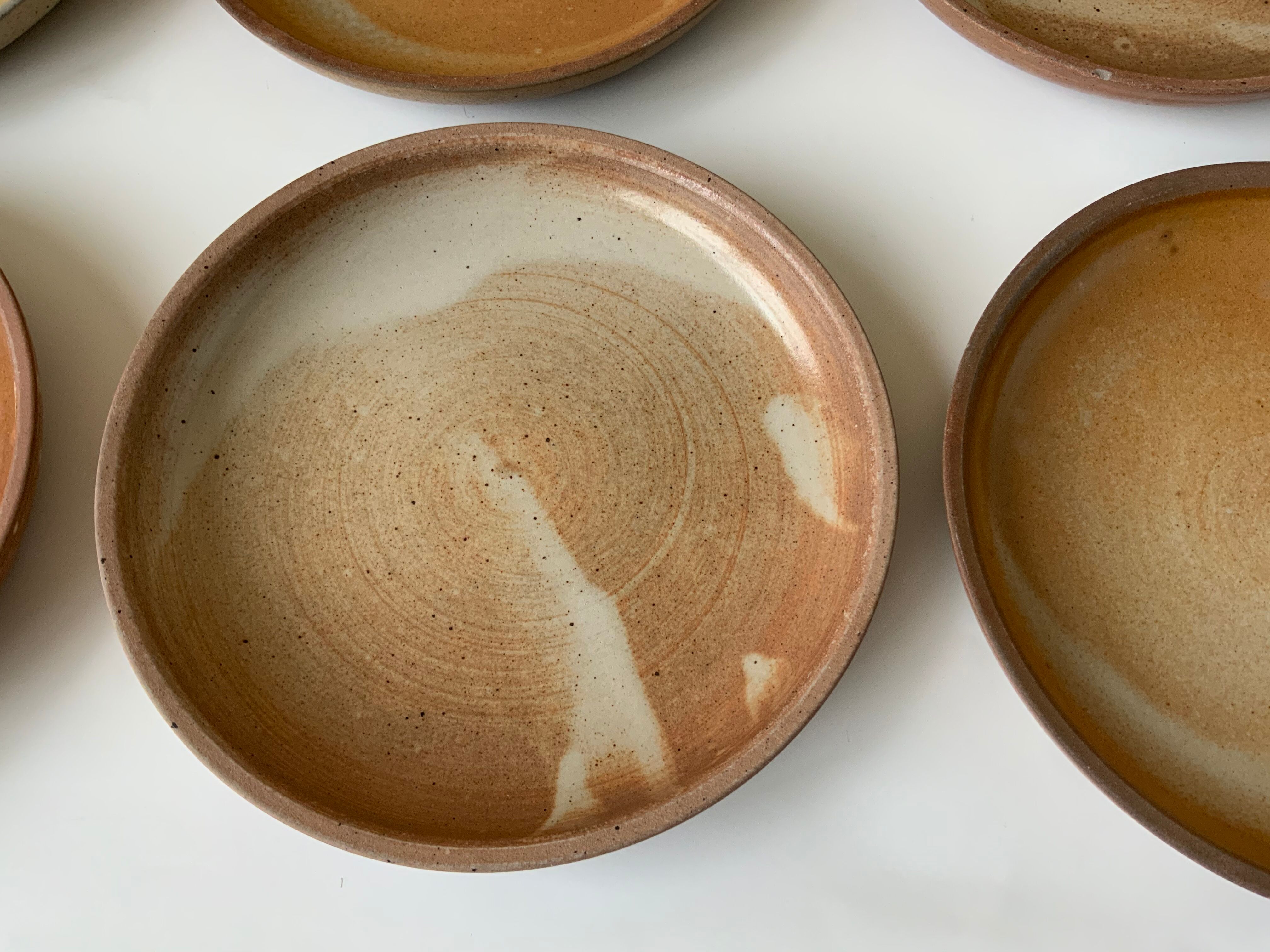 9 vintage sandstone plates