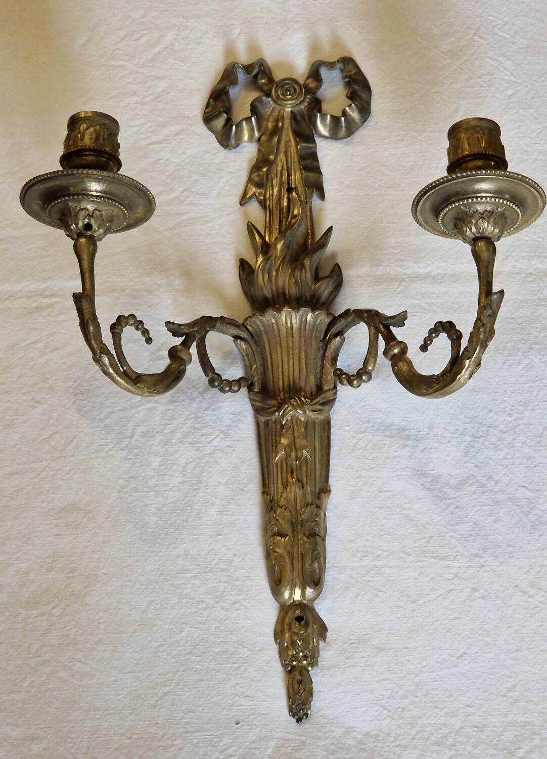 Golden bronze wall light