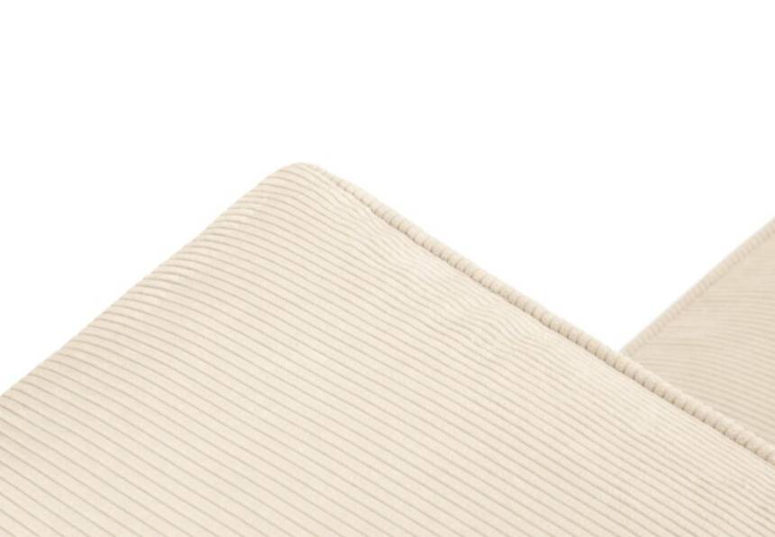 Beige corduroy two-seater sofa