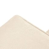 Beige corduroy two-seater sofa