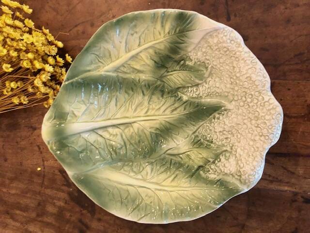 Plat chou en barbotine vintage