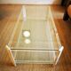 Italian travertine, perspex and glass coffee table, circa 1970