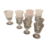 10 verres à vin ancien