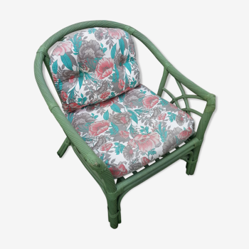 Fauteuil en rotin vintage