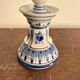 Vintage Russian Blue Ceramic Candle Holder Gjel Handmade