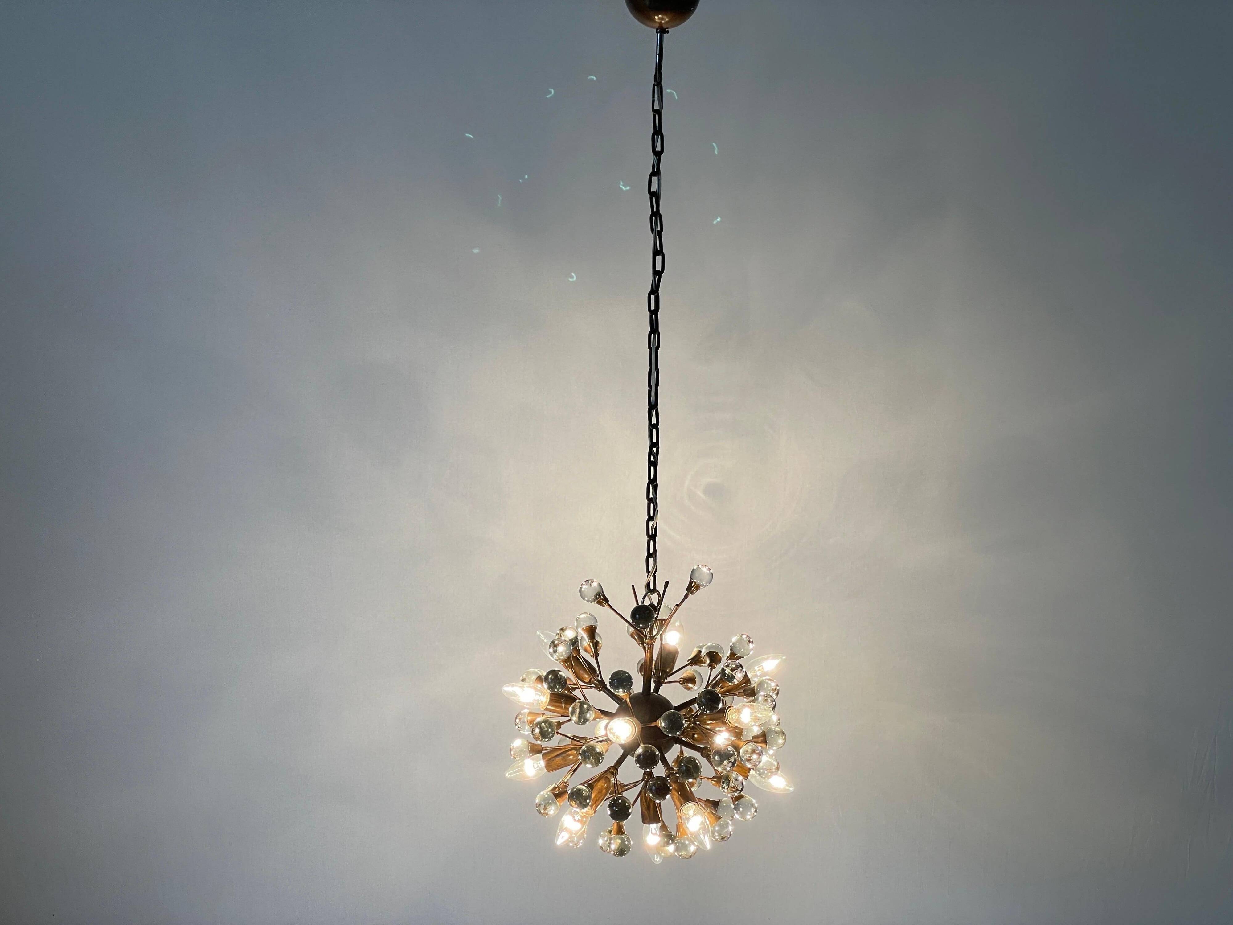 Atomic chandelier by Vereinigte Werkstätten München, 1950s, Germany