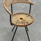 Vintage rattan chair Rohe Noordwolde Netherlands 1960s design