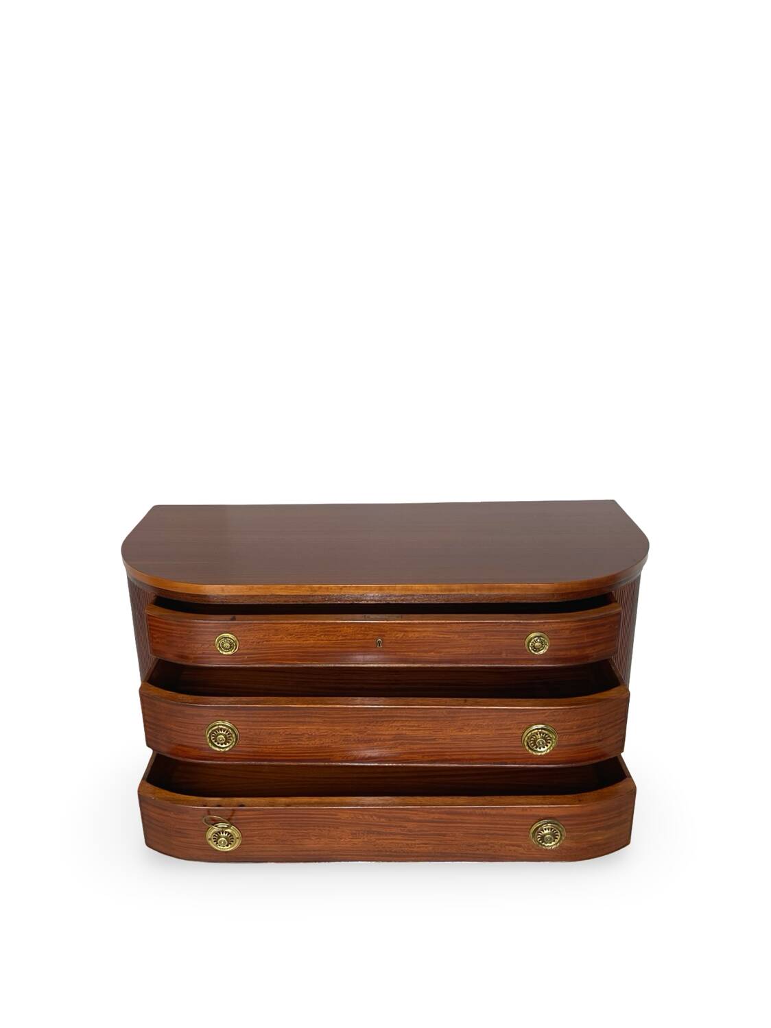 Large half-moon shaped chest of drawers/hall console, 1930s/1940s.