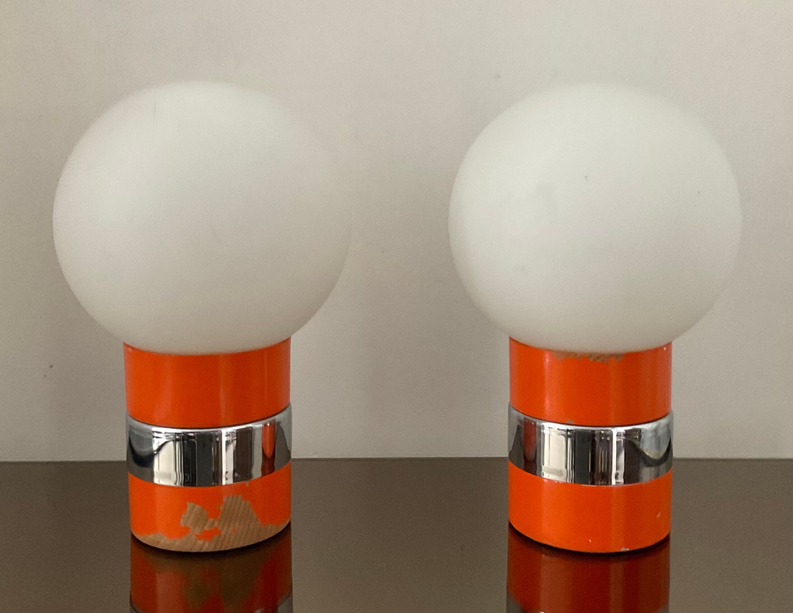 Paire de lampes space age des années 60/70