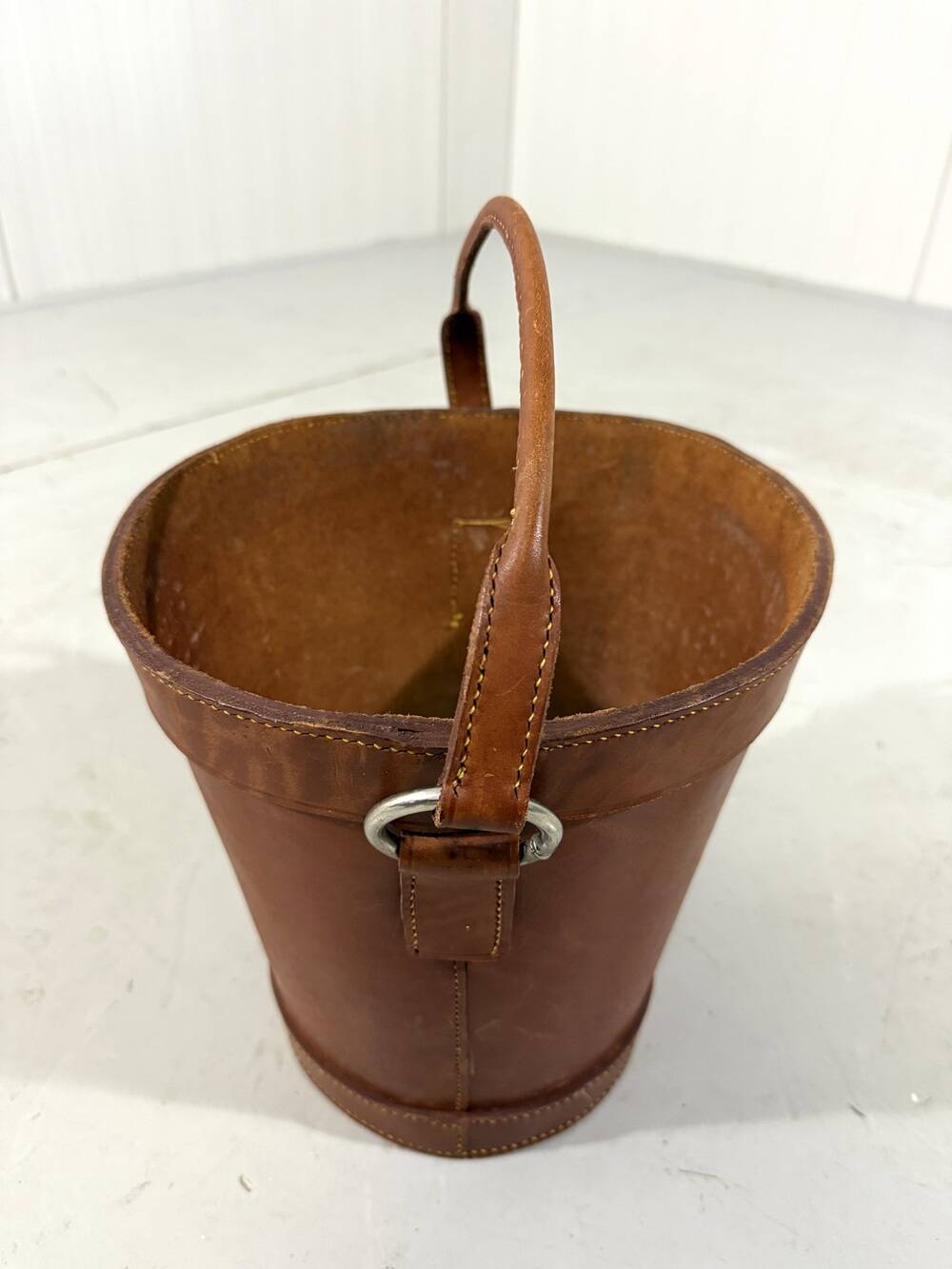 Leather waste paper basket 1960’s