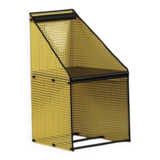 Vintage Memphis yellow metal chair by Peter Preller, Germany 1980s