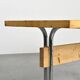 Metal and pine table, La Plagne circa 1960