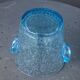 Vintage Biot Blue Blown Glass Ice Bucket