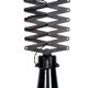 Industrial Black Enamel Scissor Ceiling Lamp, 1930s