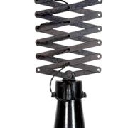 Lampe de plafond industrielle en émail noir à forme de ciseaux, années 1930