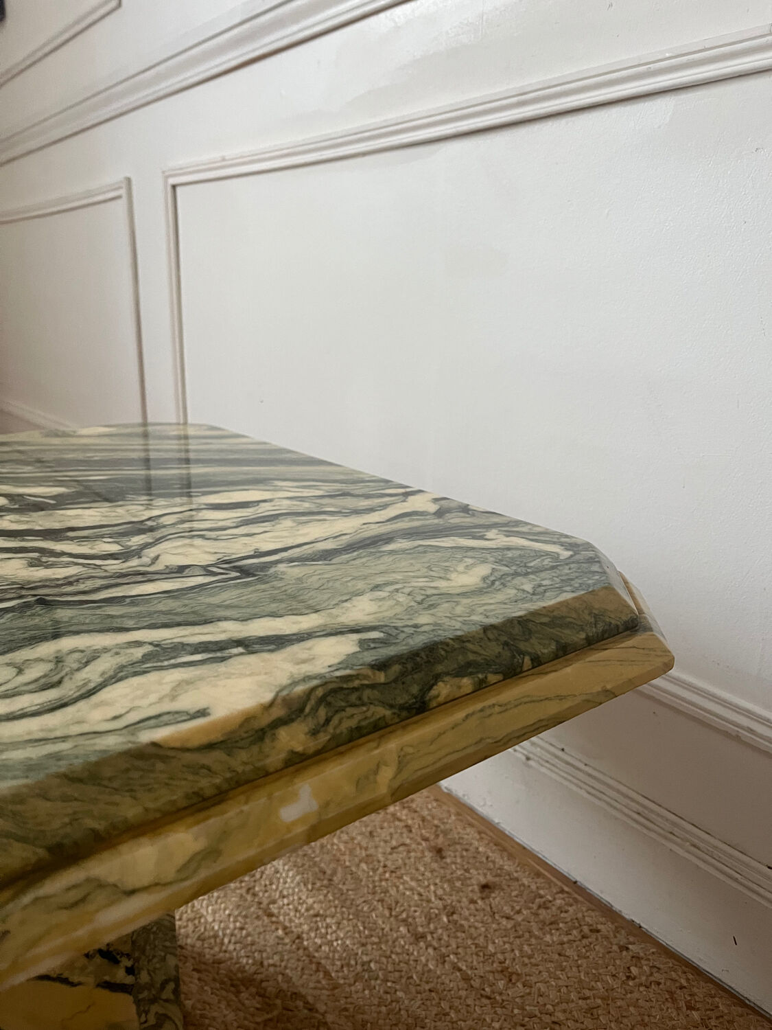 Octagonal marble coffee table