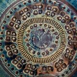 Italian blue ceramic ashtray, design Aldo Londi for Bitossi, 1960