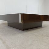 Square Alveo coffee table by Willy Rizzo, 1970s