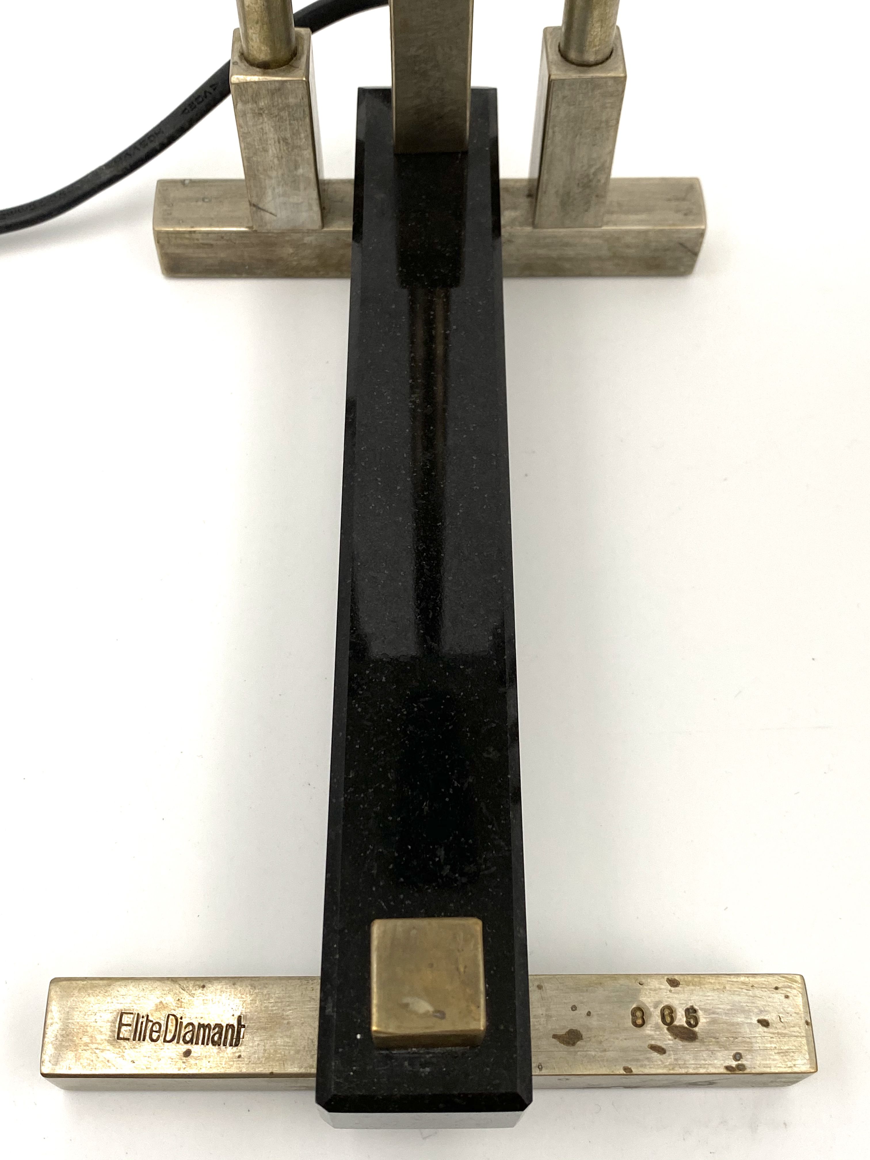 Diamant Art Studio Pair of Bauhaus cubist shaped Lamps. Marked 'New York 1938' & Numbered