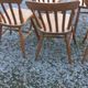 Set de 4 chaises et 1 fauteuil style montagne en chêne