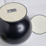 Coldy Lux ice bucket, spherical design in chrome and black metal, years.