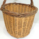 Antique wicker basket / handmade / vintage