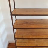 Shelf / bookcase in metal and solid wood