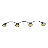 Old Wall Coat Rack 4 Black & Yellow Hooks